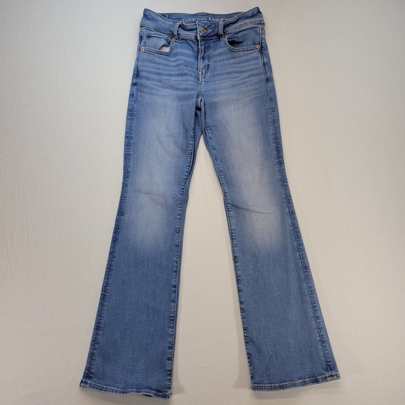 American Eagle Outfitters Denim - American Eagle Jeans Womens 2 Short Blue Kick Boot Mid Rise Stretch Denim